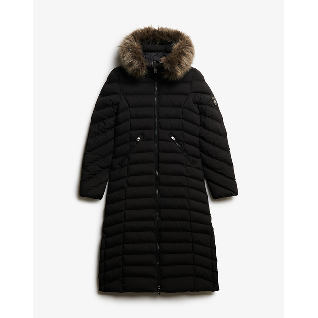 Product SUPERDRY D2 OVIN FUJI FAUX FUR HOODED LONGLINE JACKET WOMEN base image