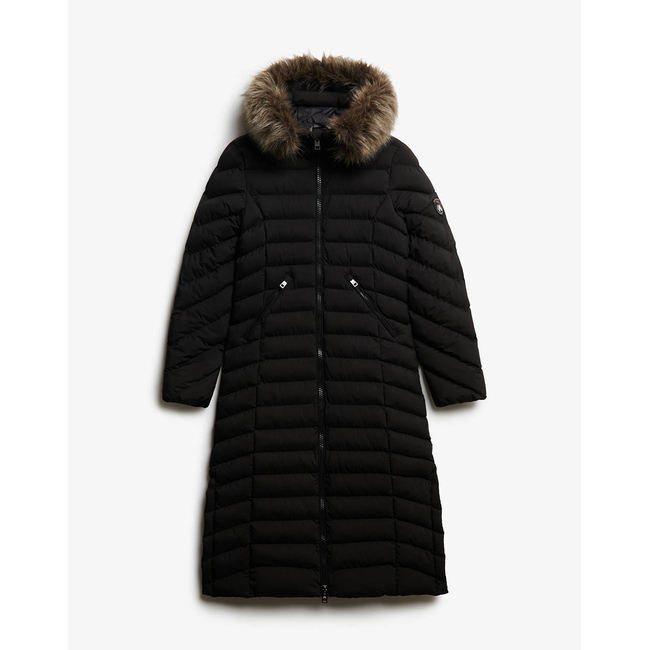 Product SUPERDRY D2 OVIN FUJI FAUX FUR HOODED LONGLINE JACKET WOMEN base image