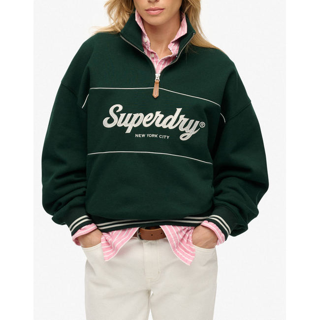 Product SUPERDRY  D2 SDSW COUNTRY CLUB LOOSE 1/4 ZIP ΦΟΥΤΕΡ ΓΥΝΑΙΚΕΙΟ base image