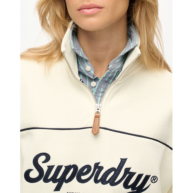 Product SUPERDRY D2 SDSW COUNTRY CLUB LOOSE 1/4 ZIP SWEATSHIRT WOMEN base image