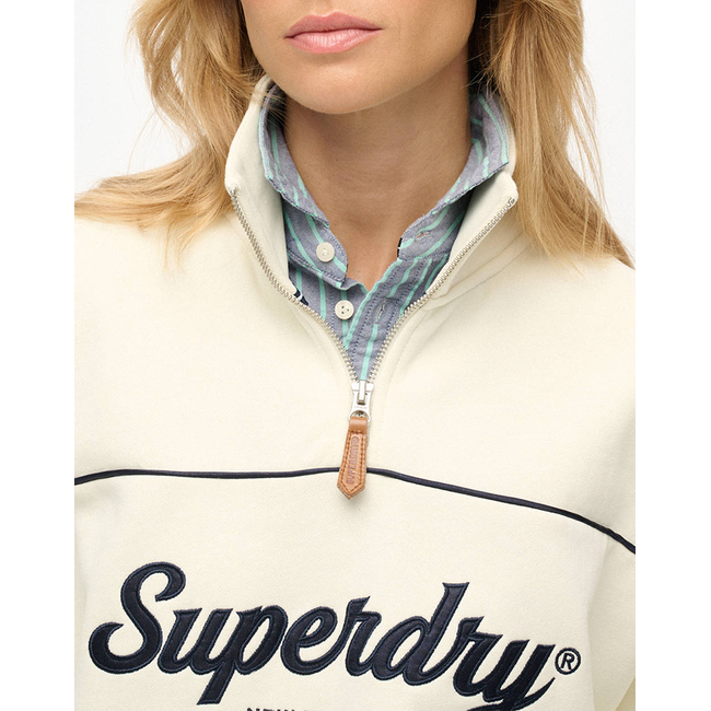Product SUPERDRY D2 SDSW COUNTRY CLUB LOOSE 1/4 ZIP SWEATSHIRT WOMEN base image