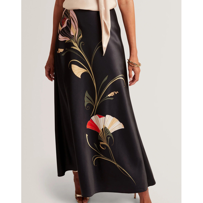 Product TED BAKER SALIRA Printed Bias Cut Midi Skirt base image