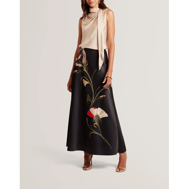 Product TED BAKER SALIRA Printed Bias Cut Midi Skirt base image