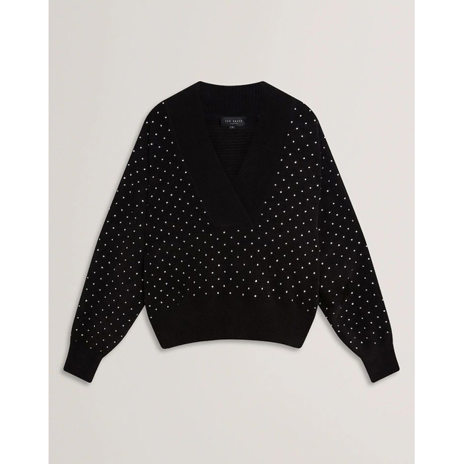 Product TED BAKER ALIISEE V Neck Hot Fix Jumper base image