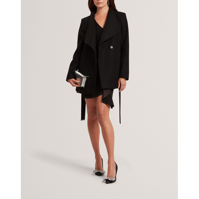 Product TED BAKER ROSESS Short Belted Wool Wrap Coat base image