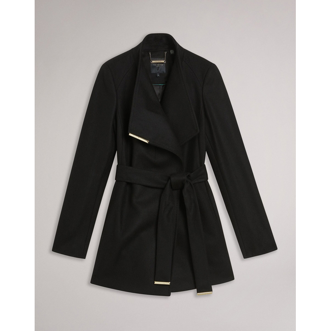 Product TED BAKER ROSESS Short Belted Wool Wrap Coat base image