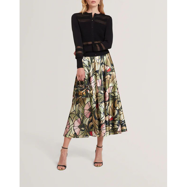 Product TED BAKER CALYAA Knit Cardigan With Invisible Yarn Panels base image