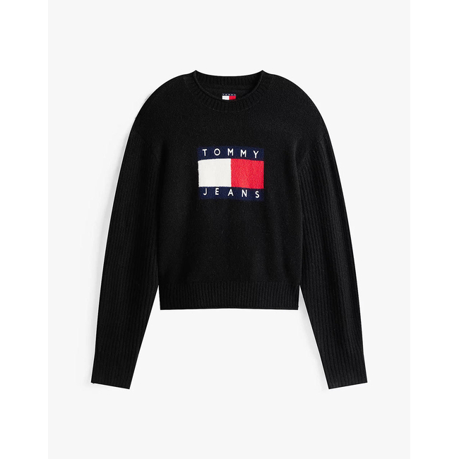 Product TOMMY JEANS TJW MELANGE FLAG SWEATER RIB EXT base image