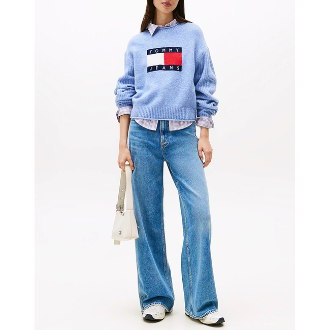 Product TOMMY JEANS TJW MELANGE FLAG SWEATER RIB EXT base image