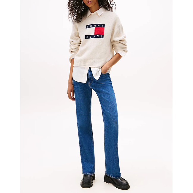 Product TOMMY JEANS TJW MELANGE FLAG SWEATER RIB EXT base image
