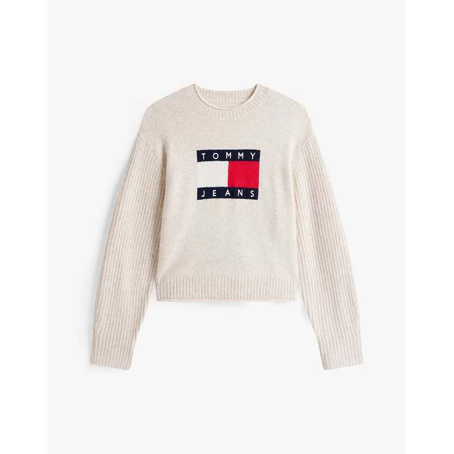 Product TOMMY JEANS TJW MELANGE FLAG SWEATER RIB EXT base image