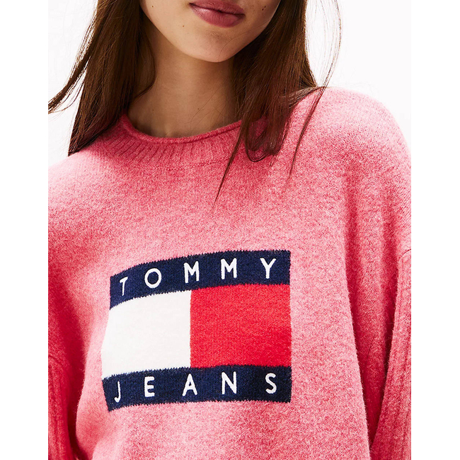 Product TOMMY JEANS TJW MELANGE FLAG SWEATER RIB EXT base image