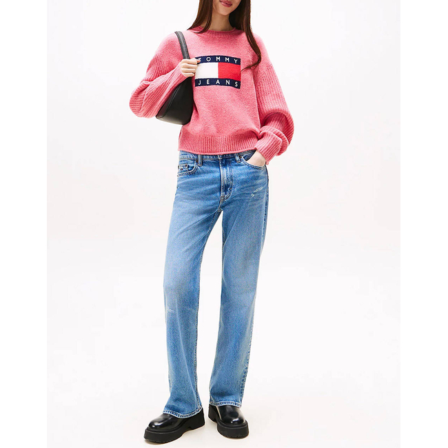 Product TOMMY JEANS TJW MELANGE FLAG SWEATER RIB EXT base image