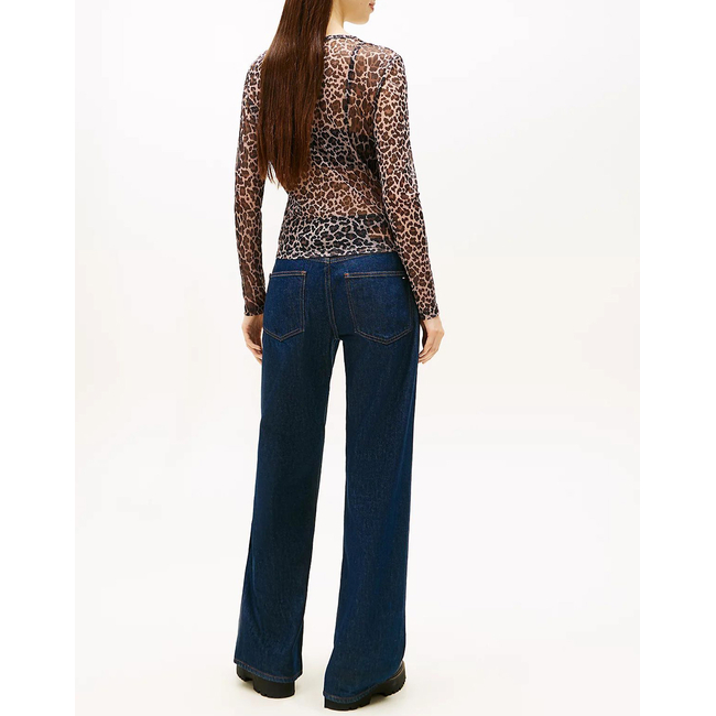 Product TOMMY JEANS TJW SLIM AOP MESH LS TOP EXT base image