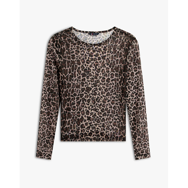 Product TOMMY JEANS TJW SLIM AOP MESH LS TOP EXT base image