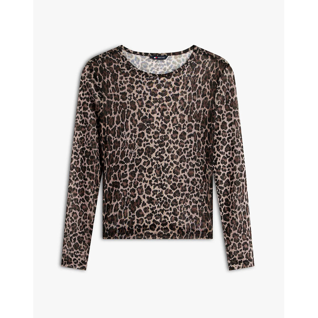 Product TOMMY JEANS TJW SLIM AOP MESH LS TOP EXT base image
