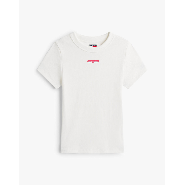 Product TOMMY JEANS TJW SLIM SCRIPT LABEL SS TEE EXT base image