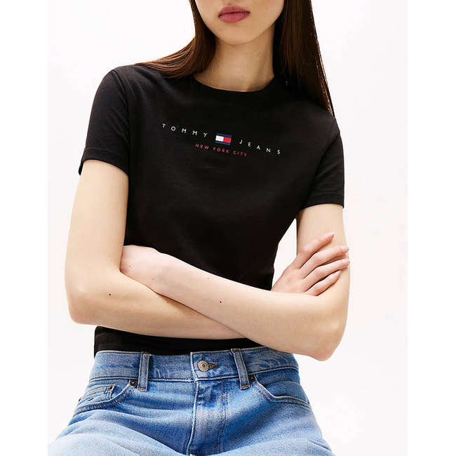 Product TOMMY JEANS  TJW SLIM TJ US LINEAR SS TEE base image