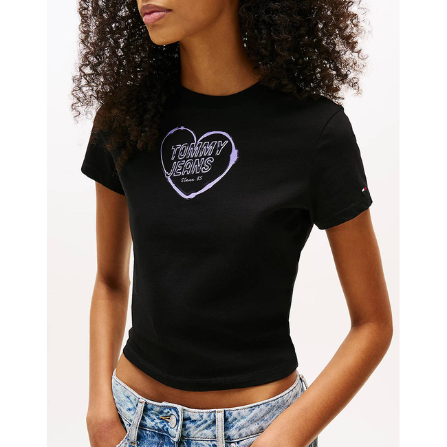 Product TOMMY JEANS TJW SLIM SH HEART TEE base image
