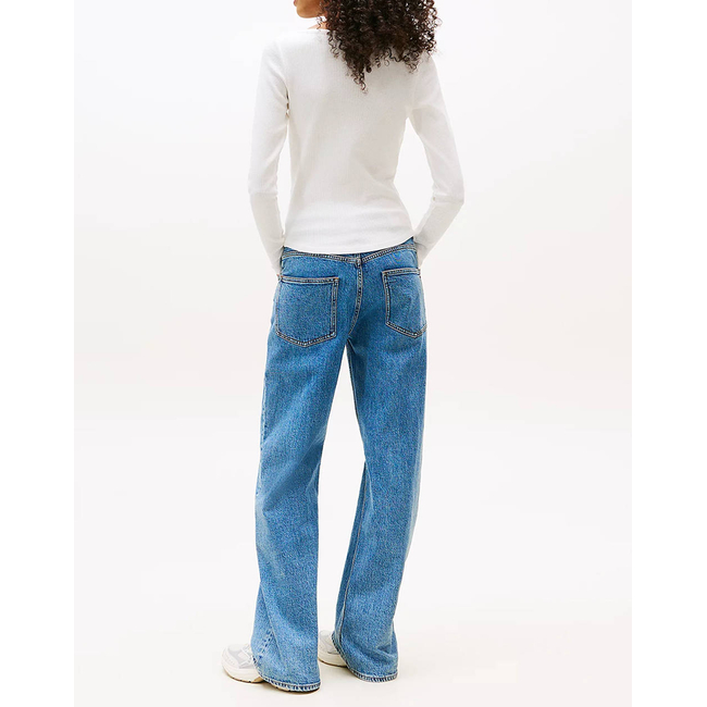 Product TOMMY JEANS TJW SLIM HENLEY WAFFLE LS base image