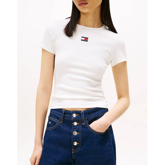 Product TOMMY JEANS TJW SLIM BADGE RIB TEE base image