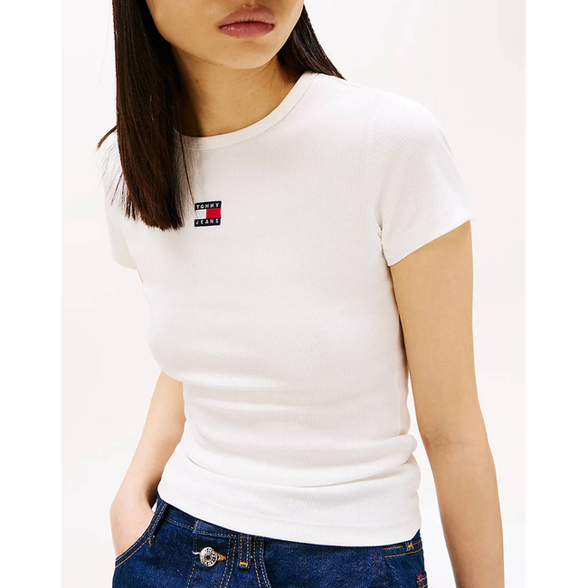Product TOMMY JEANS TJW SLIM BADGE RIB TEE base image