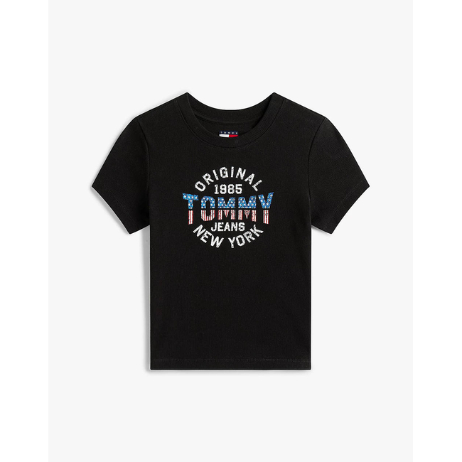 Product TOMMY JEANS TJW SLIM SH TOMMY NY RIB TEE base image