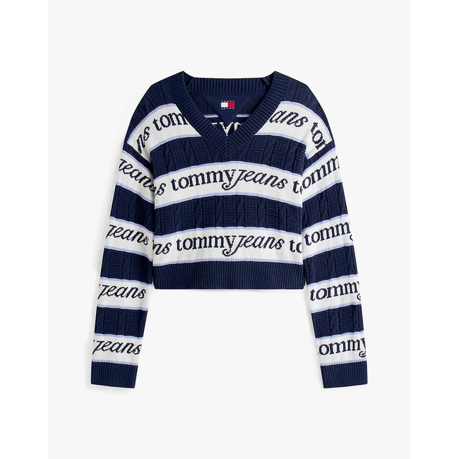 Product TOMMY JEANS TJW STRIPE LOGO SWEATER EXT base image
