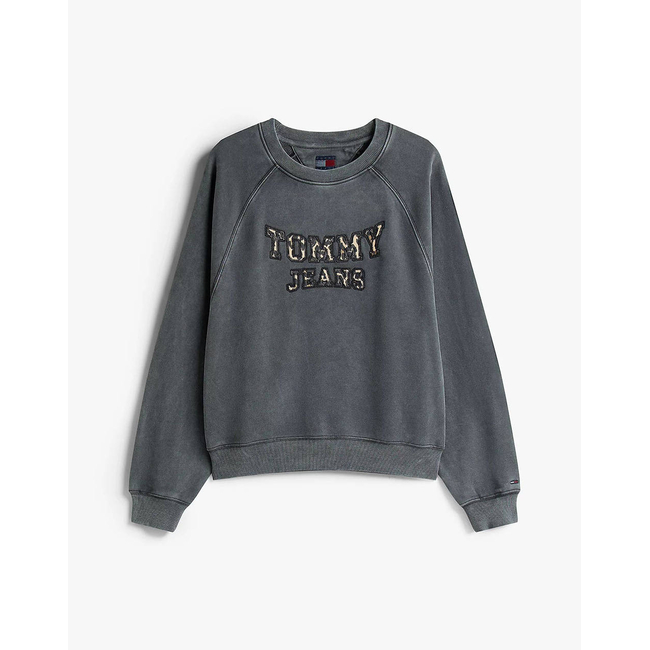 Product TOMMY JEANS TJW BXY LEOPARD VARSITY CREW base image