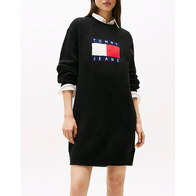 Product TOMMY JEANS TJW FLAG SWEATER DRESS EXT base image