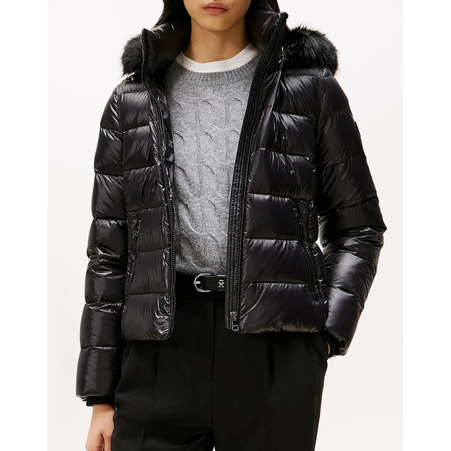 Product TOMMY HILFIGER GLOSS HW DOWN SLIM JACKET W FUR base image