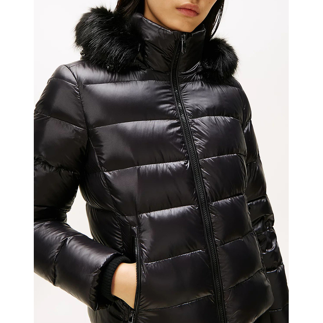 Product TOMMY HILFIGER GLOSS HW DOWN SLIM JACKET W FUR base image