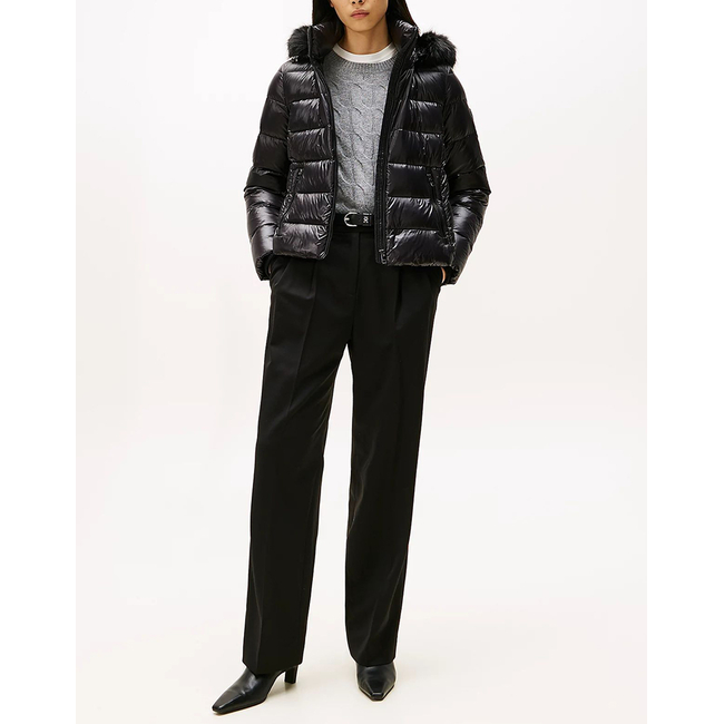 Product TOMMY HILFIGER GLOSS HW DOWN SLIM JACKET W FUR base image