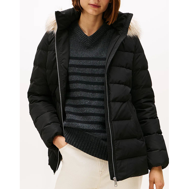 Product TOMMY HILFIGER MW DOWN SLIM JACKET WITH FUR base image