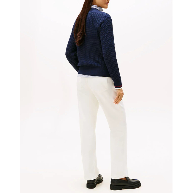 Product TOMMY HILFIGER CO CABLE C-NK LS SWEATER base image