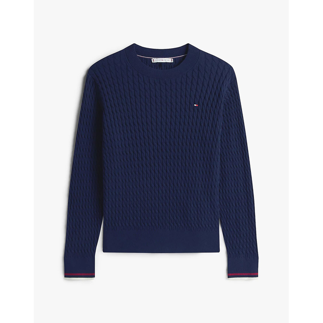 Product TOMMY HILFIGER CO CABLE C-NK LS SWEATER base image