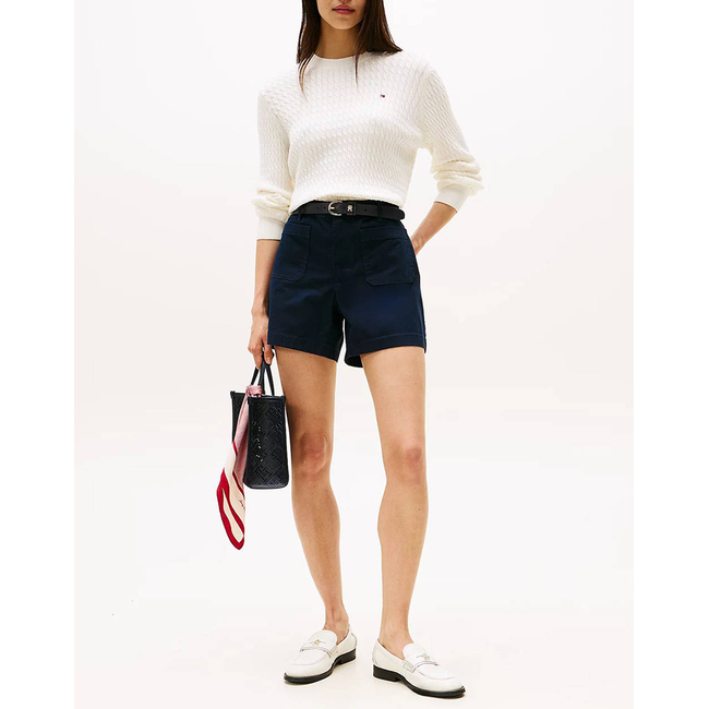 Product TOMMY HILFIGER CO CABLE C-NK LS SWEATER base image