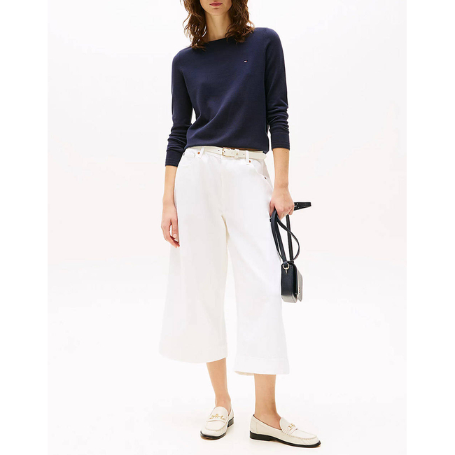 Product TOMMY HILFIGER CO JERSEY STITCH BOAT-NK SWEATER base image
