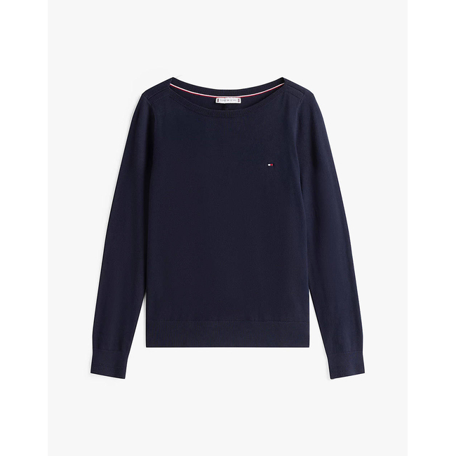 Product TOMMY HILFIGER CO JERSEY STITCH BOAT-NK SWEATER base image