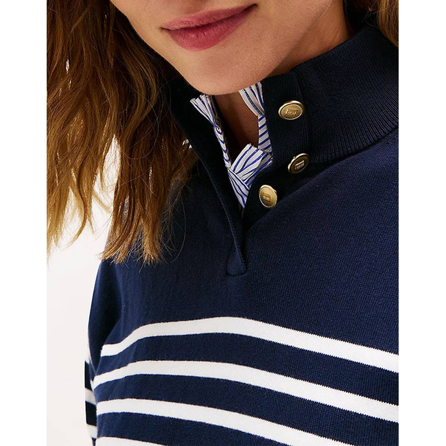 Product TOMMY HILFIGER CO JERSEY GOLD BTN MOCK-NK SWT base image