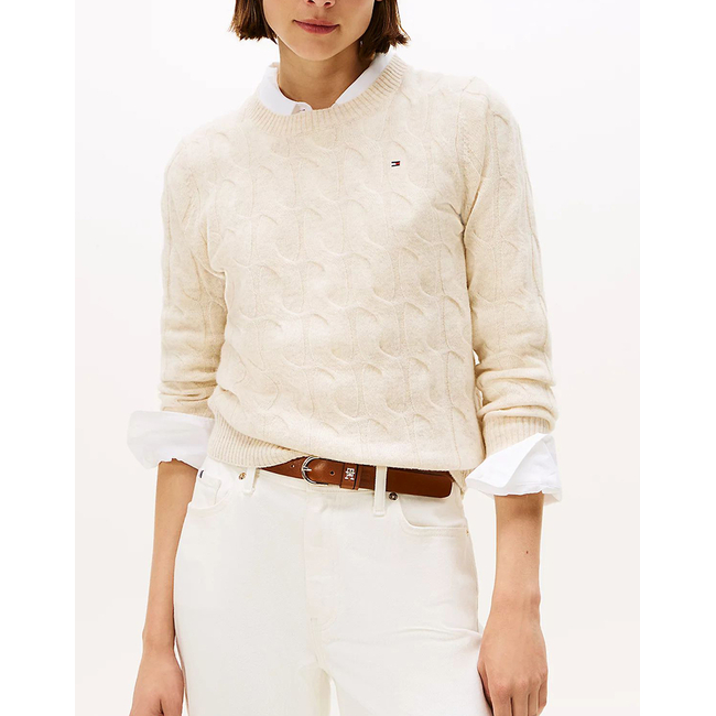 Product TOMMY HILFIGER SOFT WOOL CABLE C-NK base image