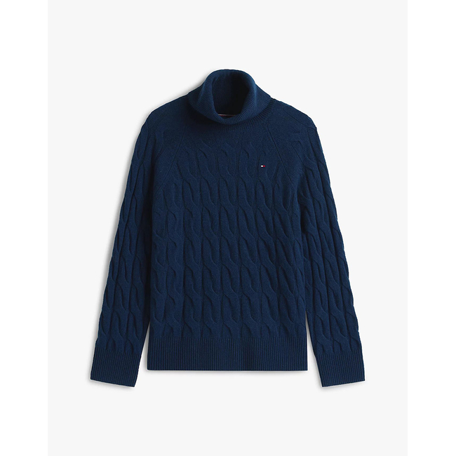 Product TOMMY HILFIGER SOFT WOOL CABLE ROLL-NK LS SWT base image
