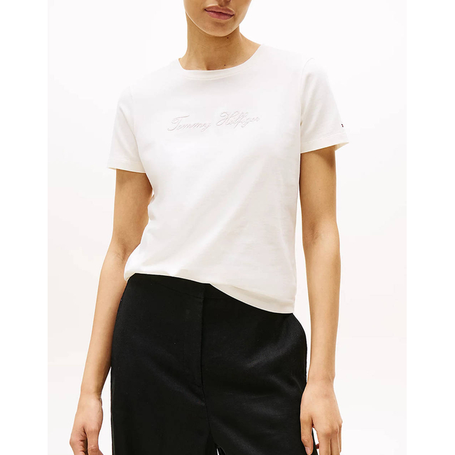 Product TOMMY HILFIGER LUREX SCRIPT REG C-NK SS TEE base image