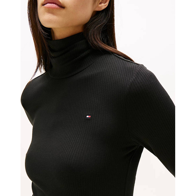 Product TOMMY HILFIGER SLIM 5X2 RIB ROLL-NK LS base image