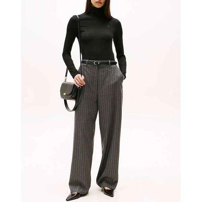 Product TOMMY HILFIGER SLIM 5X2 RIB ROLL-NK LS base image