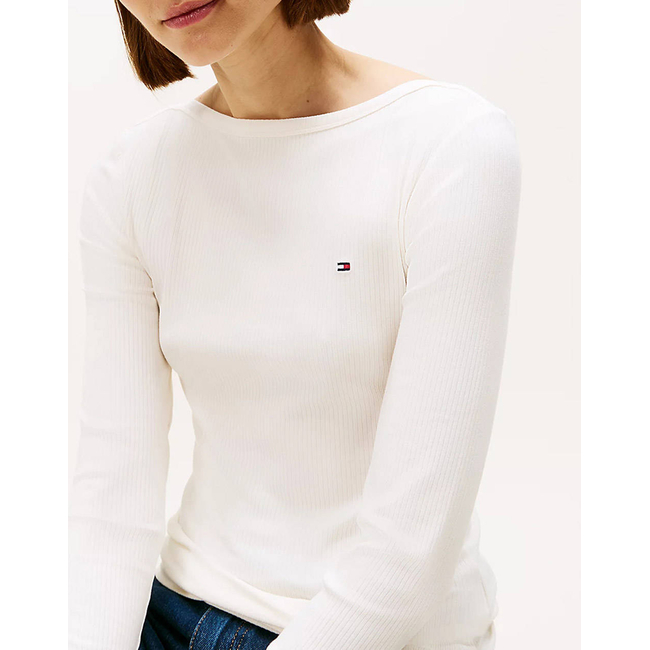 Product TOMMY HILFIGER SLIM 5X2 RIB BOAT-NK LS base image