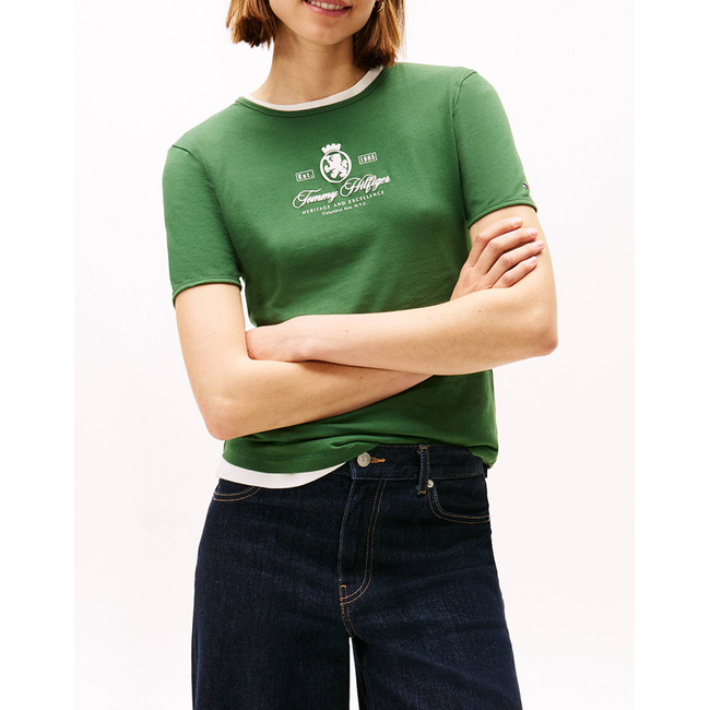 Product TOMMY HILFIGER VARSITY CREST SLIM SS TEE base image