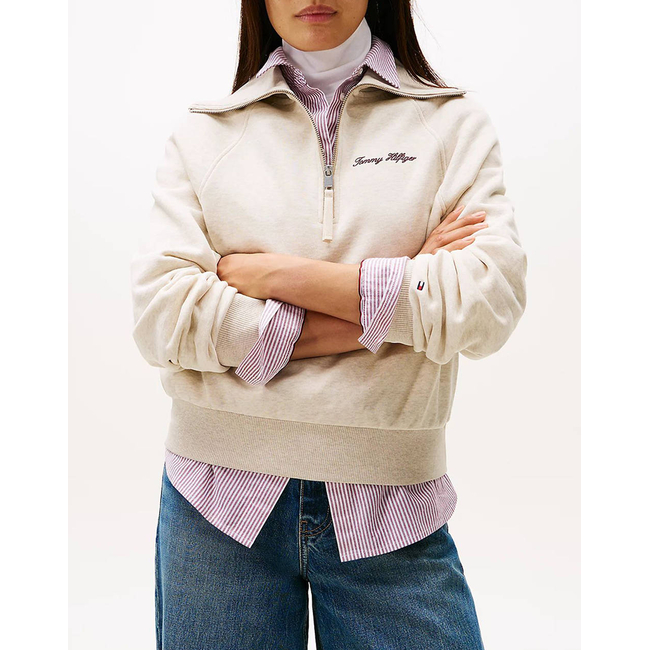 Product TOMMY HILFIGER CLASSIC SCRIPT FLEECE HALF-ZIP base image