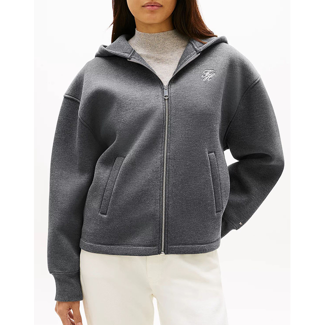Product TOMMY HILFIGER TH SCRIPT INTERLOCK ZIP HOODIE base image