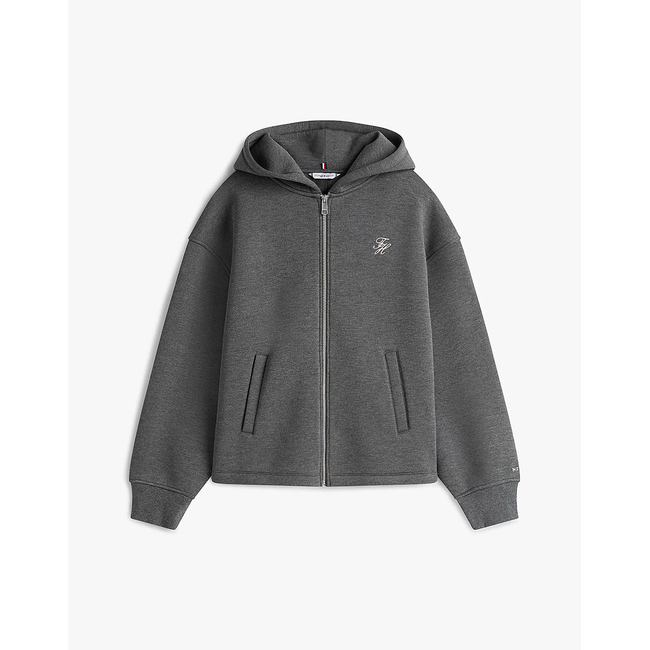 Product TOMMY HILFIGER TH SCRIPT INTERLOCK ZIP HOODIE base image
